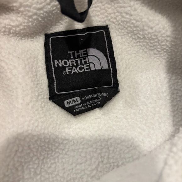 The North Face size Medium White Fleece Zip up Jacket - Picture 5 of 7